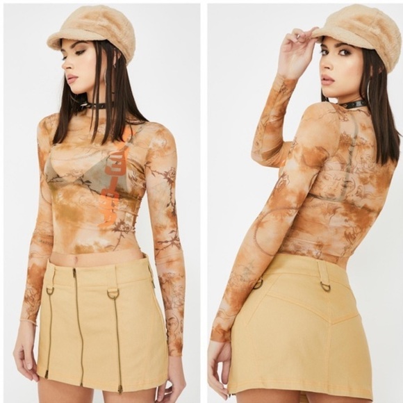 I.AM.GIA MACI MINI SKIRT IN TAN - Picture 1 of 8